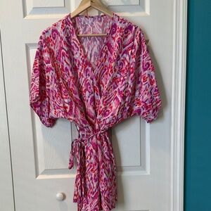 Cupshe L Pink & Purple Kimono Sleeved Romper